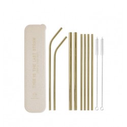 Assortiment de 8 pailles dorées "This is the last straw "- GENTLEMEN’S HARDWARE