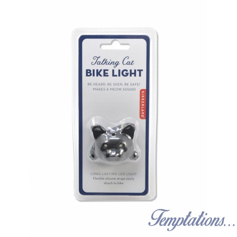 Lampe de vélo chat miaulant - Kikkerland