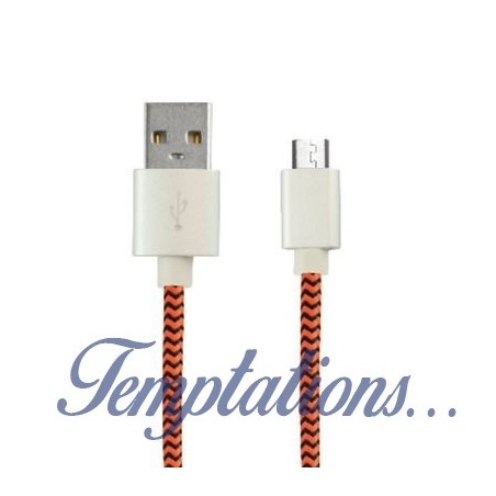 Cable micro USB orange - Ksix