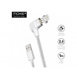 Câble Tressé Coudé USB avec Embout Magnétique - Moxie