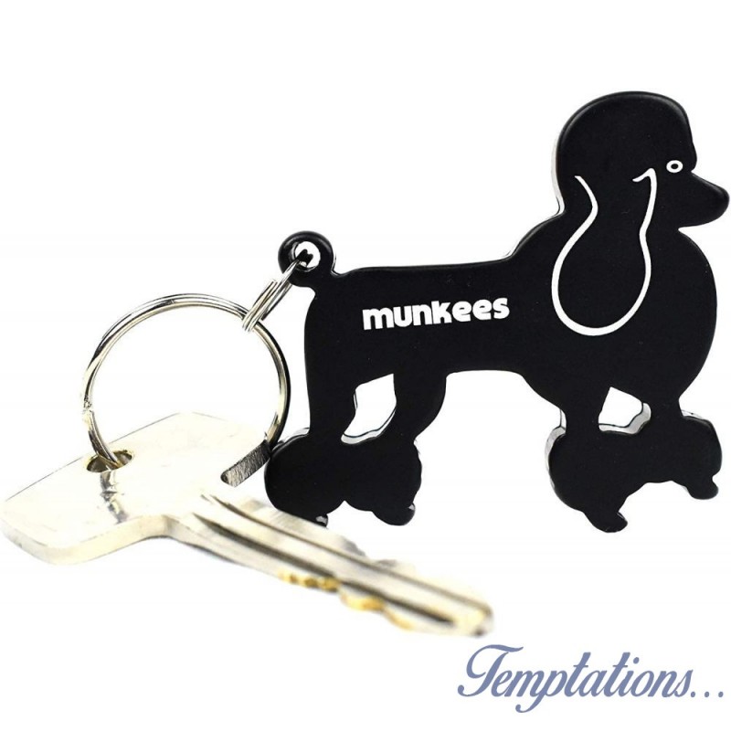 Porte-clés - un Herder allemand fond noir - Plastique