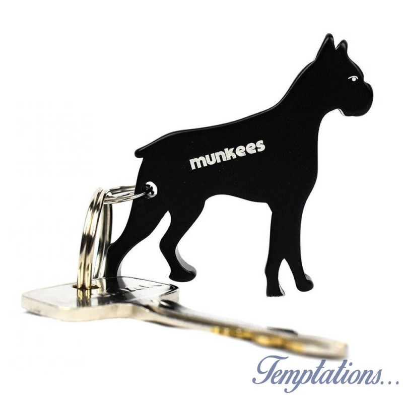 Porte-clés décapsuleur Dog noir – Munkees