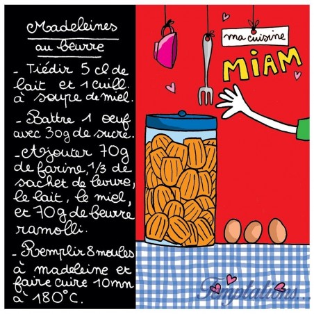 Magnet Recettes Cécile Drevon “Madeleines au beurre”