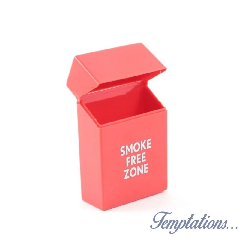Étui à cigarette en plastique rigide « Smoke free zone »