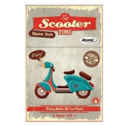 Étui à cigarette rigide «Retro scooter»