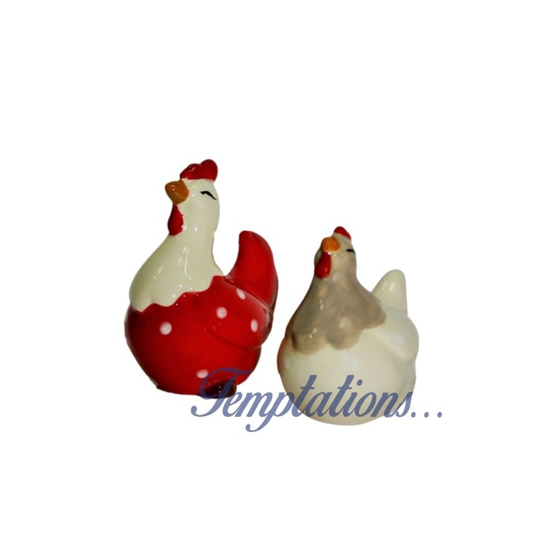 Set sel et poivre poule et coq – Dekoratief