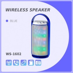 Enceinte Bluetooth Disco light WS-1602 bleue