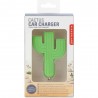 Chargeur de voiture Cactus 3 ports USB - Kikkerland