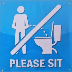 Plaque en métal « Please sit » - DONKEY