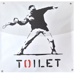 Plaque en métal « Toilet» -...