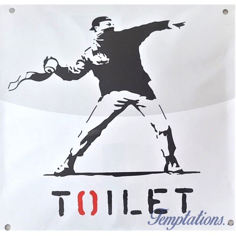 Plaque en métal « Toilet» - DONKEY