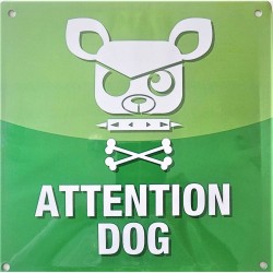 Plaque en métal « Attention dog» - DONKEY