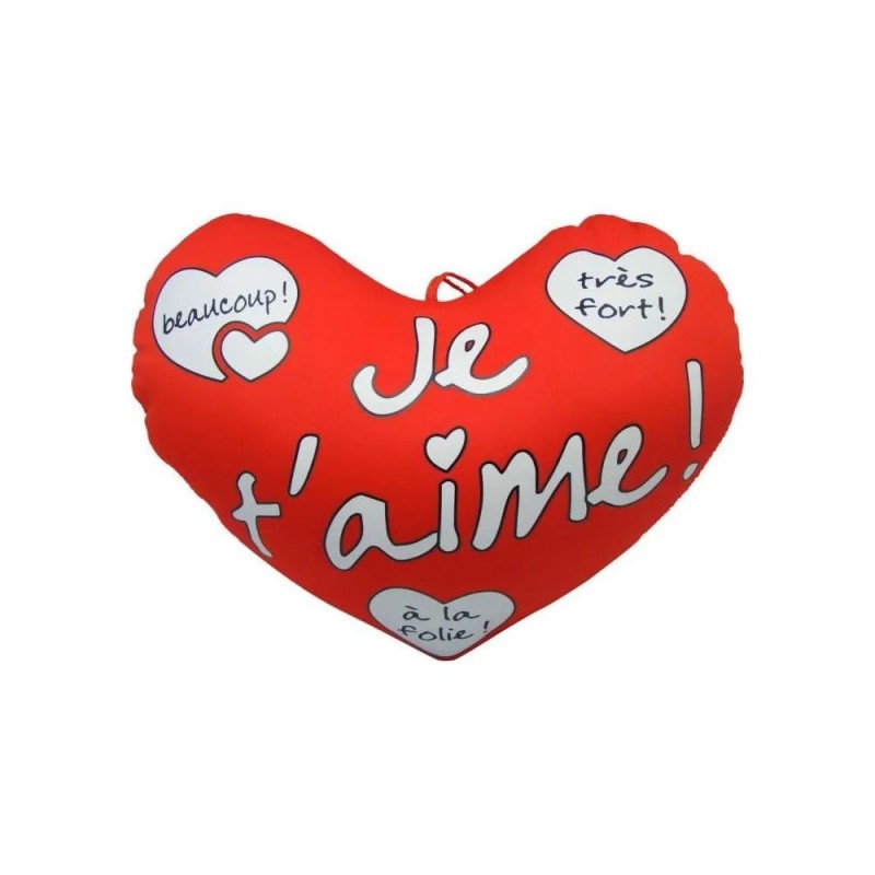 Coussin en forme de cœur « je t’aime