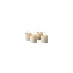 Kit 12 bougies votives LED rechargeables avec plateau de recharge SMART FLAME