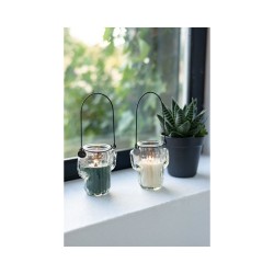 Photophore cactus en verre avec bougie PM
