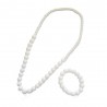 Collier et bracelet blanc perle - Lollipops & More