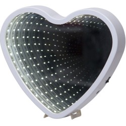 Miroir cœur à LED effet infini