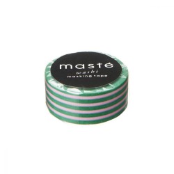 Masking Tape Masté Rayures rose et vert- Mark’s Europe