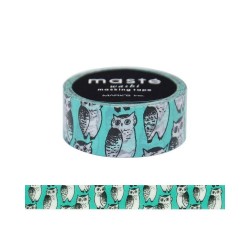 Masking Tape Masté Vert Chouettes -Mark’s Europe