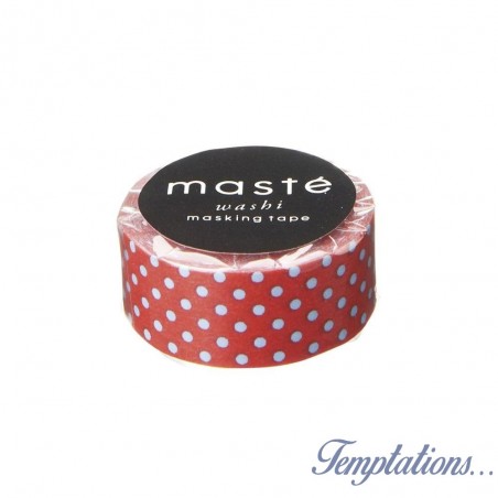 Masking Tape Masté basic Rouge pois bleu -Mark’s Europe