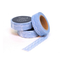 Masking Tape Masté Bleu ciel dentelle fleurie-Mark’s Europe