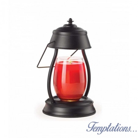 Lampe lanterne chauffe-bougie– Noir