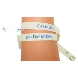 Bracelet Satin Lucky Team - "Carpe Diem...Live day by day"
