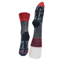 Chaussettes noires et rouges à pois - Berthe Aux Grand Pieds-BAG16F.6