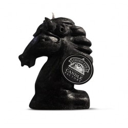 Bougie sculptée cheval noir
