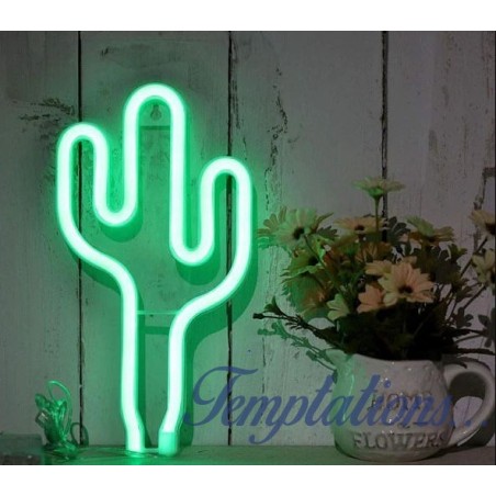 Lampe cactus néon
