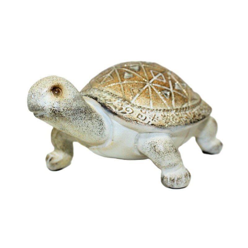 Figurine Déco Tortue En Magnésie – 29 Cm, Blanche, JOLIPA, Sculpture Animaux Maison/jardin