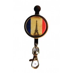 Porte-clés clips Upper Bag Key-"Tours Eiffel Tricolore"