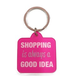 Porte-clés "shopping is...