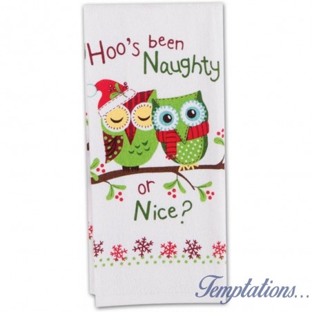 Torchon de Noël « Hoo's Been Naughty or Nice »Kay Dee Designs