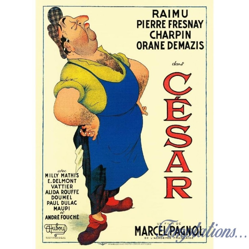 Carte postale affiche du film César -Albert Dubout
