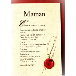 Carte postale poème "Maman"...