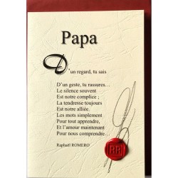 Carte postale poème "Papa"...