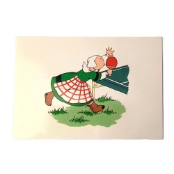 Carte postale "Bécassine joue au ping pong"