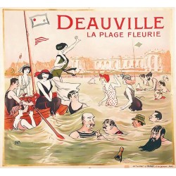 Carte postale "Deauville, la plage fleurie"