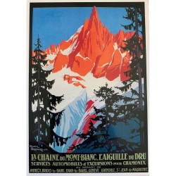 Carte postale " Aiguilles du Dru Chaine du Mont-Blanc"