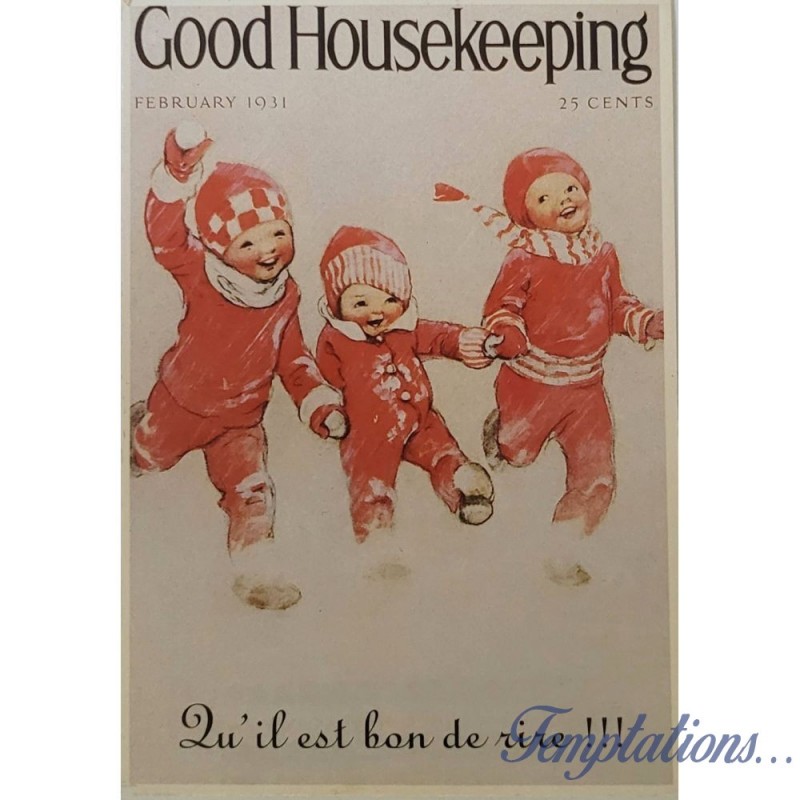 Carte postale "Good housekeeping "Qu'il est bon de rire ! ! !