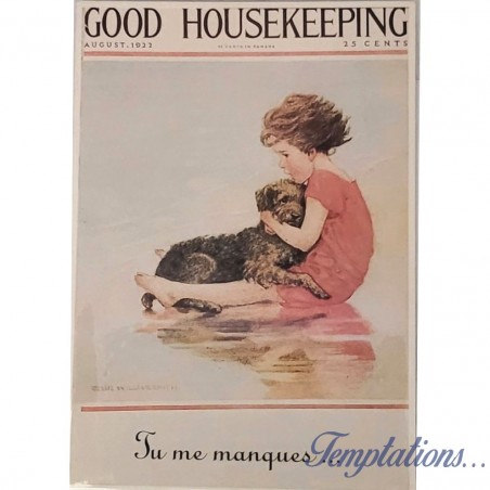 Carte postale "Good Housekeeping" Tu me manques...