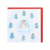 Carte double de Noël  "Bonhommes de neige amoureux"Clare Maddicott