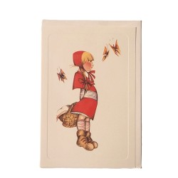 Carte Rossi " Petit chaperon rouge et les papillons"