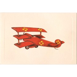 Carte Rossi "Avion Fokker rouge"