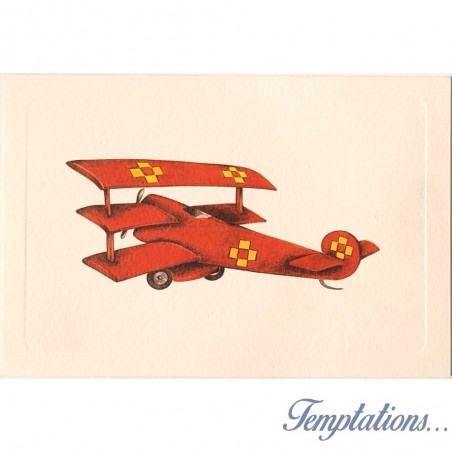 Carte Rossi "Avion Fokker rouge"