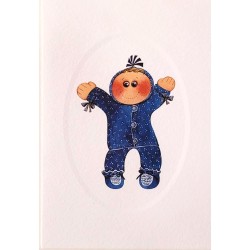 Mini Carte Rossi "Bébé en pyjama"