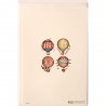 Mini Carte Rossi "Montgolfière à rayures rouges"