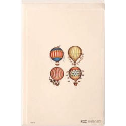 Mini Carte Rossi "Montgolfière à rayures vertes "