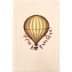 Mini Carte Rossi "Montgolfière à rayures vertes "